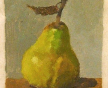 print by Robert Kulicke of a green pear